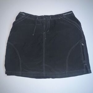 Kuhl Skirt Womens Large Black Mini Drawstring Sporty Athleisure Elastic Waist